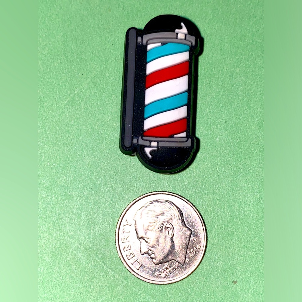 (10 for $15) Barber Shop Pole Hairdresser Beauty Crocs Shoe Charms